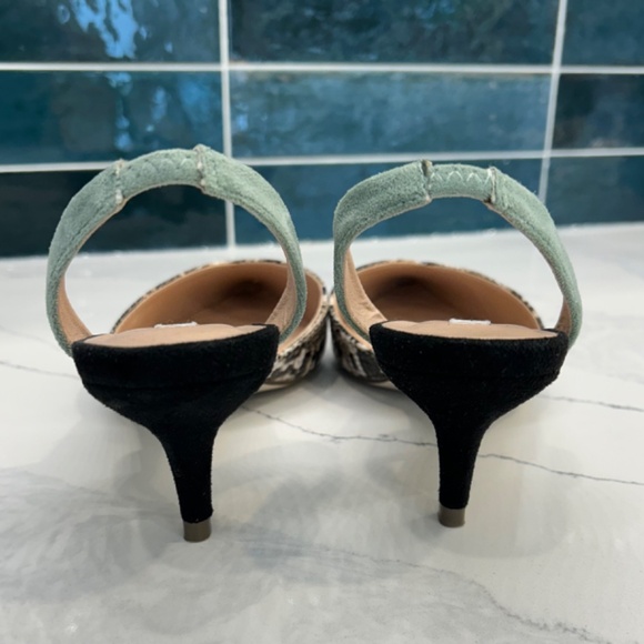 Animal Print Leather and Suede heels size 8 New - Picture 3 of 5